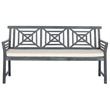 Safavieh Del Mar 3 Seat Bench in Ash Gray/Beige