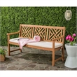 Safavieh Bradbury 3 Seat Bench in Natural / Beige