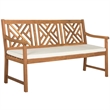 Safavieh Bradbury 3 Seat Bench in Natural / Beige