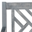 Safavieh Bradbury 3 Seat Bench in Ash Gray/Beige