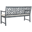 Safavieh Bradbury 3 Seat Bench in Ash Gray/Beige