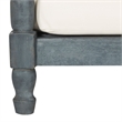 Safavieh Pomona Outdoor Acacia Wood Lounger in Ash Gray and Beige