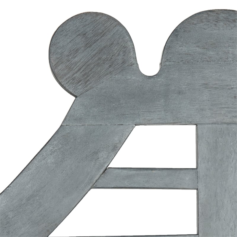 safavieh azusa solid wood traditional bench in ash gray and beige