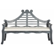 Safavieh Azusa Solid Wood Traditional Bench in Ash Gray and Beige