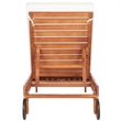 Safavieh Newport Chaise Lounge Chair With Side Table in Natural / Beige