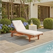 Safavieh Newport Chaise Lounge Chair With Side Table in Natural / Beige