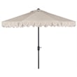 Safavieh Elegant Valence Patio Umbrella in Beige and White