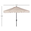 Safavieh Elegant Valence Patio Umbrella in Beige and White