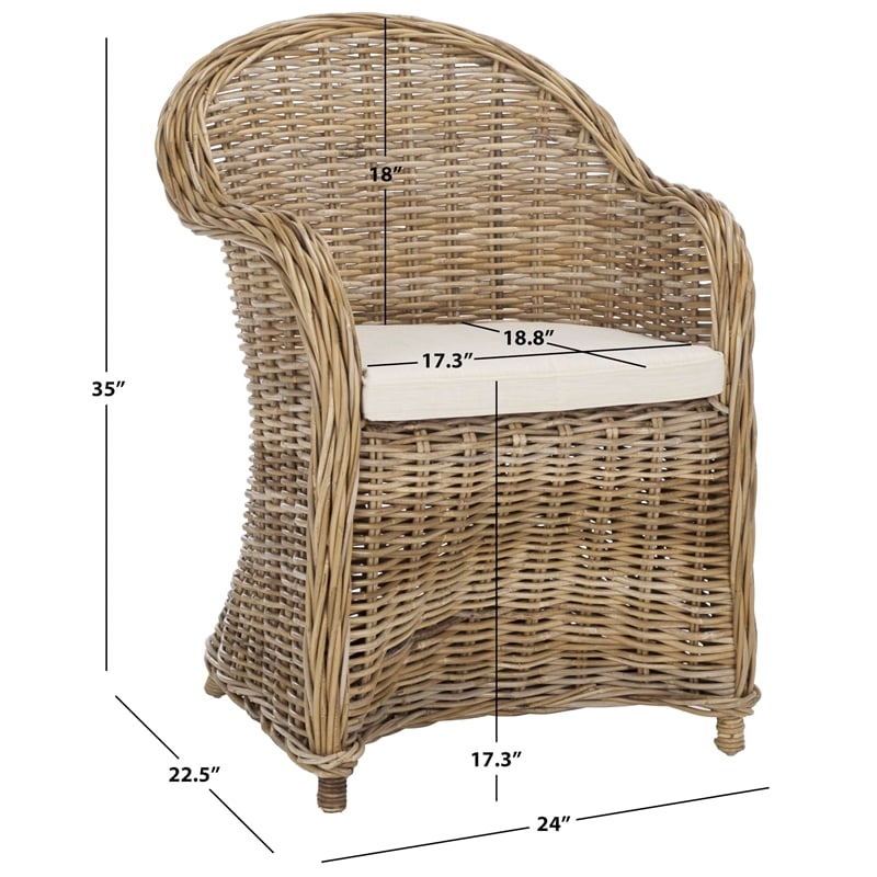 Safavieh ZANE WICKER CLUB CHAIR