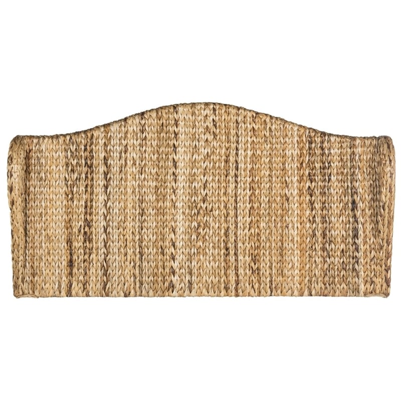 Safavieh Nadine Banana Leaf Fibers Winged King Headboard in Natural