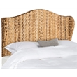 Safavieh Nadine Banana Leaf Fibers Winged King Headboard in Natural