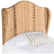 Safavieh Nadine Banana Leaf Fibers Winged King Headboard in Natural