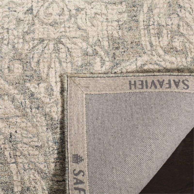 Safavieh Abstract 4' x 6' Hand Tufted Wool Rug in Gray and Ivory