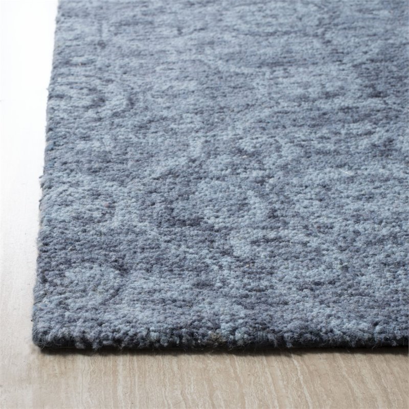Safavieh Abstract 8' x 10' Hand Tufted Wool Rug in Blue