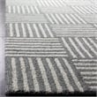 Safavieh Abstract 6' x 9' Hand Tufted Wool Rug in Ivory and Dark Gray