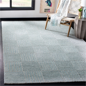 Safavieh Abstract 8' x 10' Hand Tufted Wool Rug in Ivory and Dark Gray