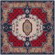 Safavieh Bellagio 5' Square Hand Tufted Wool Rug in Ivory and Pink