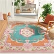 Safavieh Bellagio 8' x 10' Hand Tufted Wool Rug in Blue and Pink