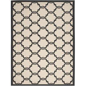 Safavieh Courtyard 8' x 11' Rug in Beige and Black