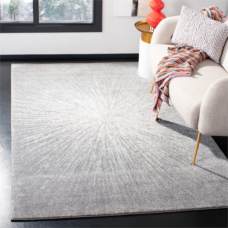 Safavieh Evoke 3' x 5' Rug in Dark Gray and Ivory