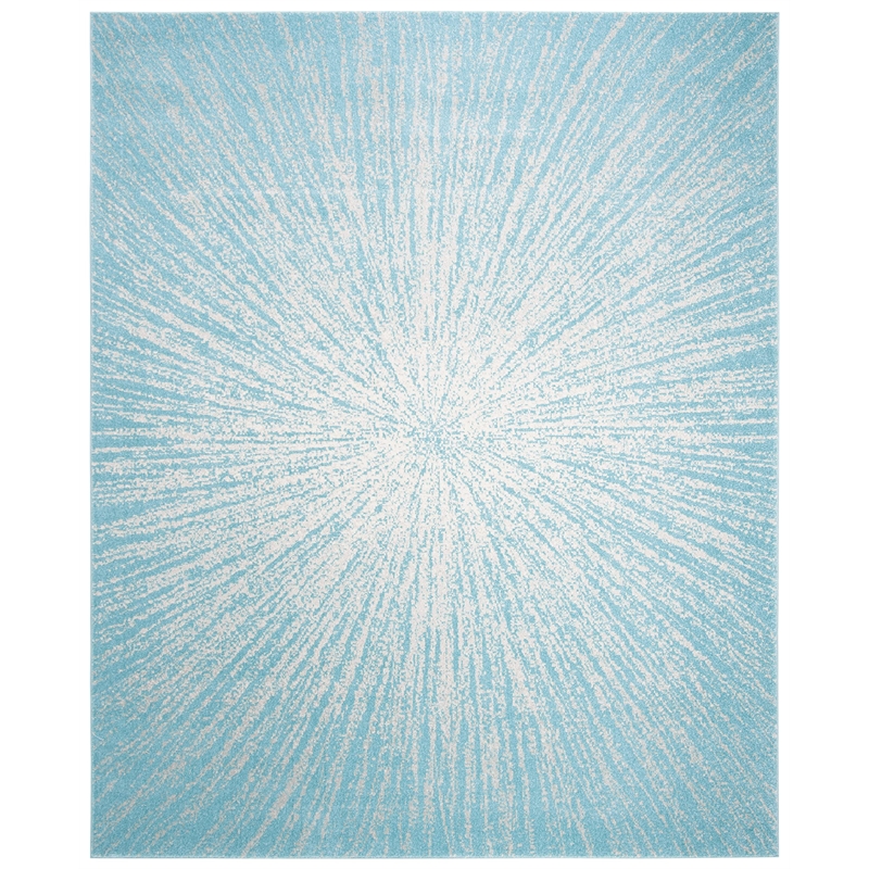 Safavieh Evoke 8' x 10' Rug in Aqua and Ivory