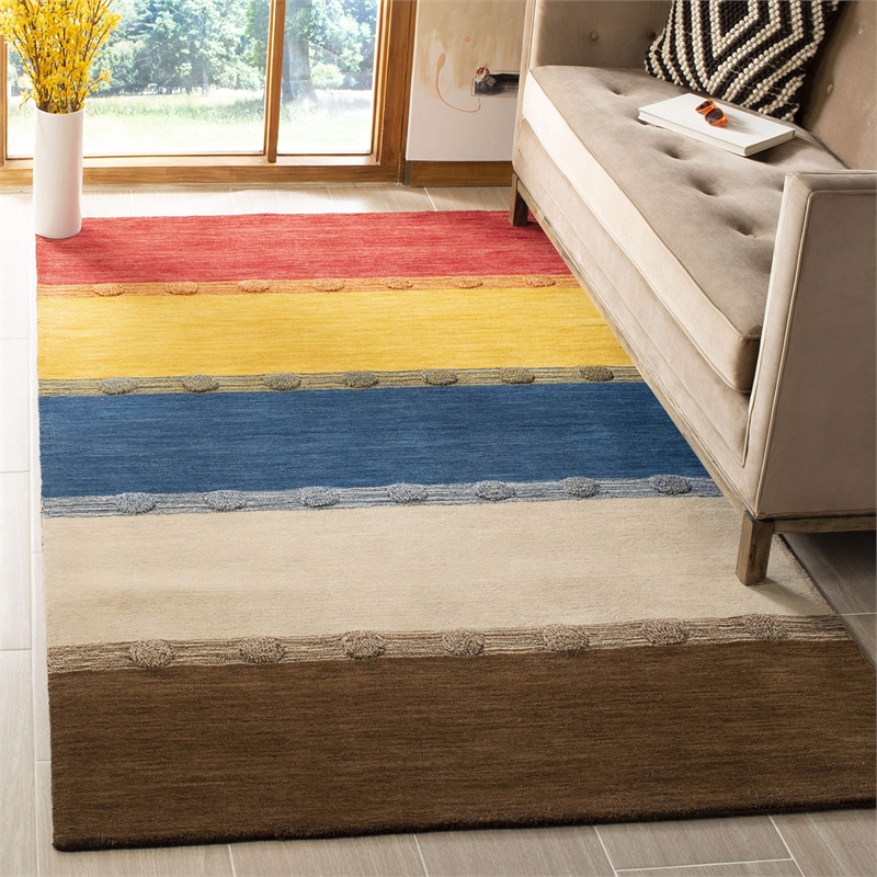 Safavieh Himalaya 4' x 6' Hand Loomed Wool Rug in Beige