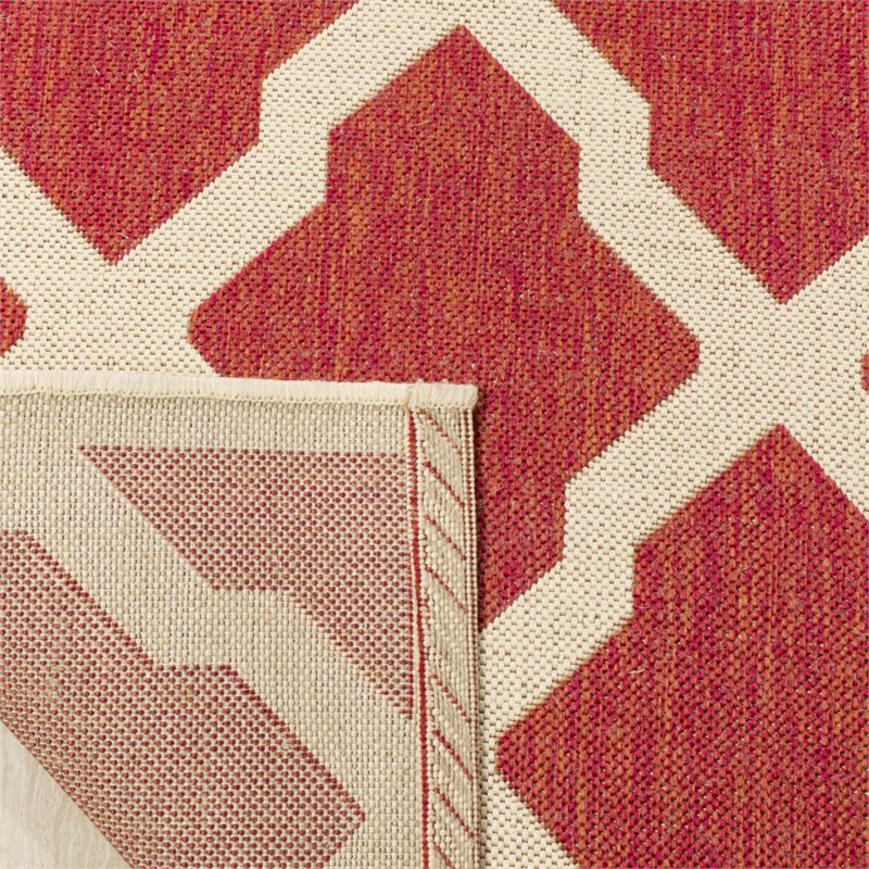 Safavieh Linden 100 9' x 12' Rug in Red and Creme