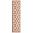 Safavieh Linden 100 2' x 8' Runner Rug in Red and Creme