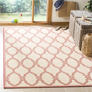Safavieh Linden 100 4' x 6' Rug in Red and Creme