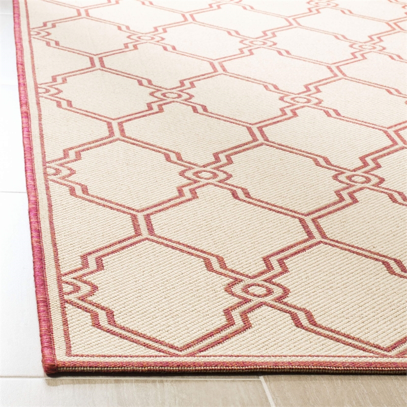 Safavieh Linden 100 8' x 10' Rug in Red and Creme