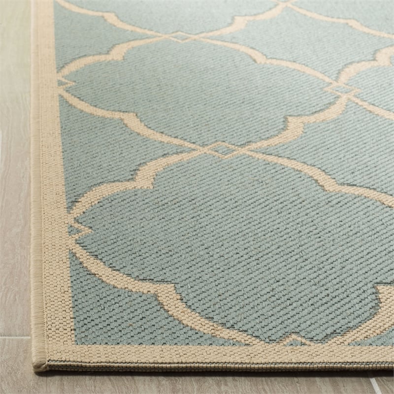 Safavieh Linden 100 9' x 12' Rug in Aqua and Cream