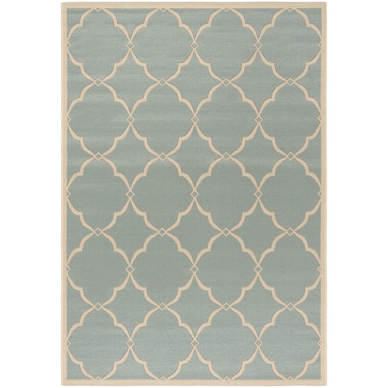 Safavieh Linden 100 9' x 12' Rug in Aqua and Cream