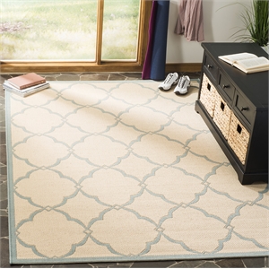 Safavieh Linden 100 4' x 6' Rug in Cream and Aqua