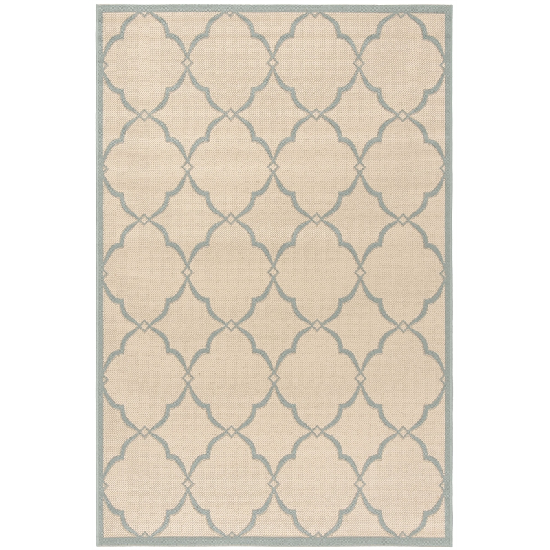 Safavieh Linden 100 4' x 6' Rug in Cream and Aqua