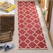 Safavieh Linden 100 2' x 8' Runner Rug in Red and Creme