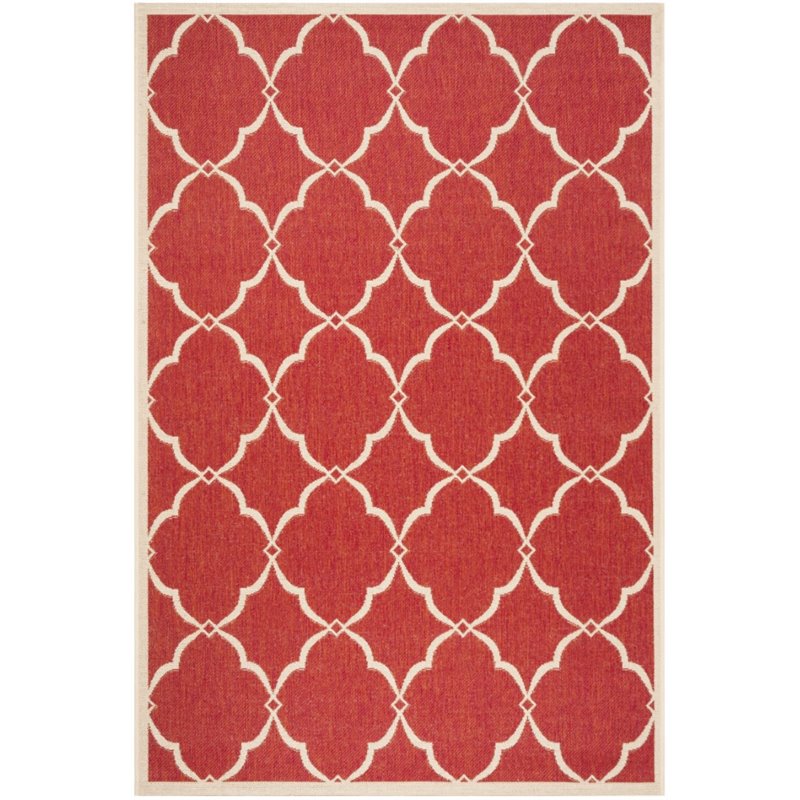 Safavieh Linden 100 9' x 12' Rug in Red and Creme