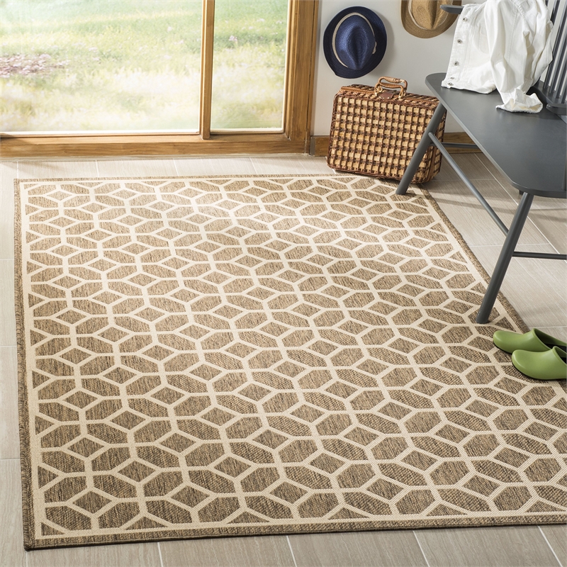 Safavieh Linden 100 9' x 12' Rug in Beige and Cream