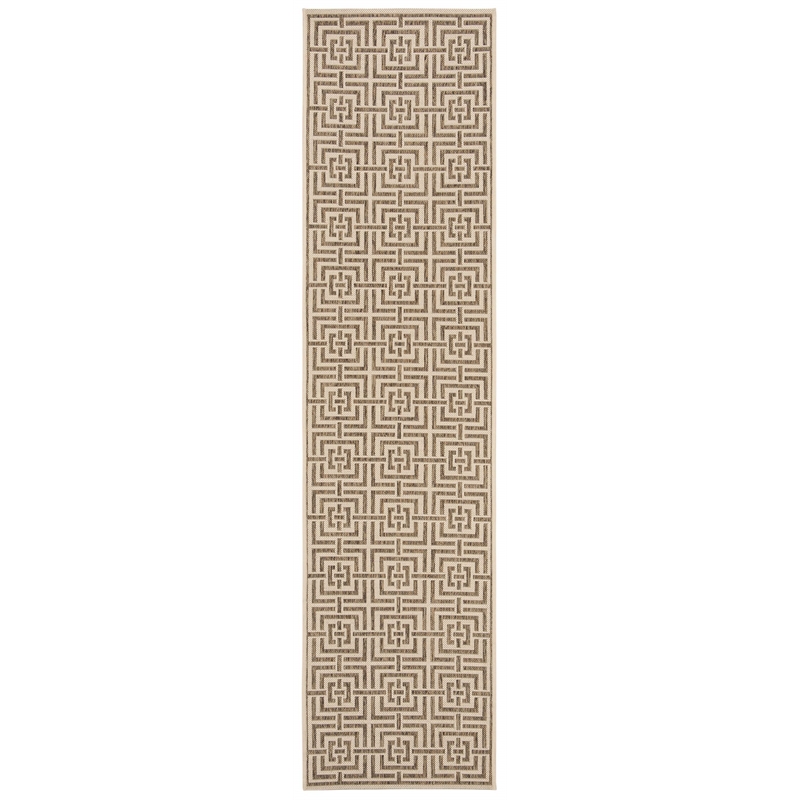 Safavieh Linden 100 2' x 8' Runner Rug in Cream and Beige