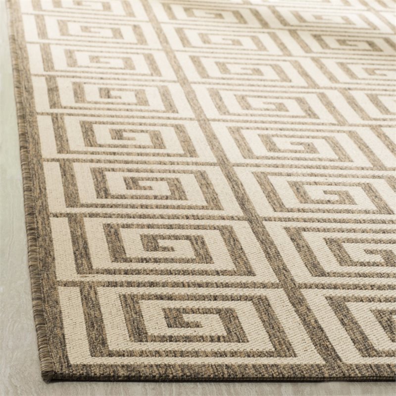 Safavieh Linden 100 2' x 8' Runner Rug in Cream and Beige