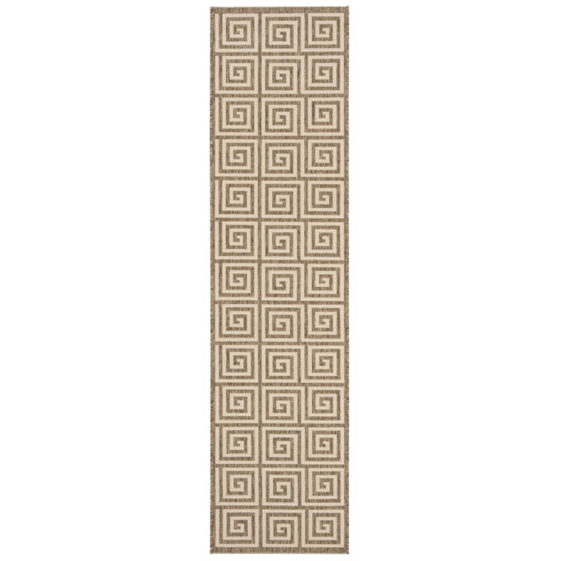Safavieh Linden 100 2' x 8' Runner Rug in Cream and Beige