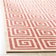 Safavieh Linden 100 2' x 8' Runner Rug in Red and Creme
