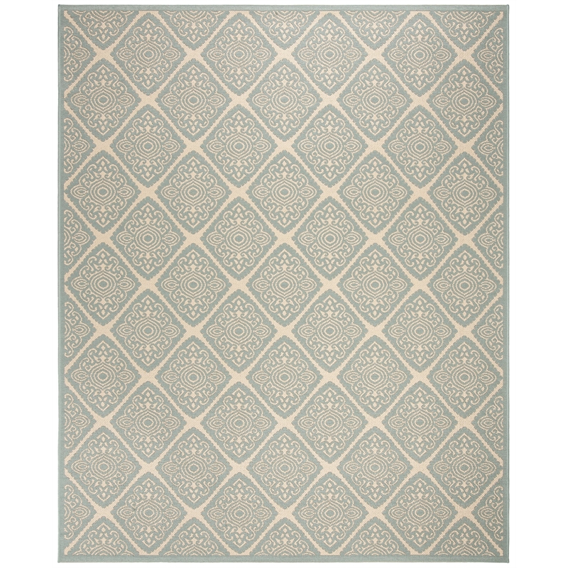 Safavieh Linden 100 8' x 10' Rug in Cream and Aqua