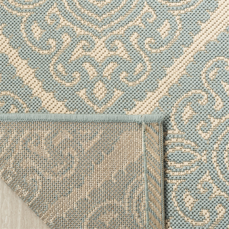 Safavieh Linden 100 8' x 10' Rug in Cream and Aqua
