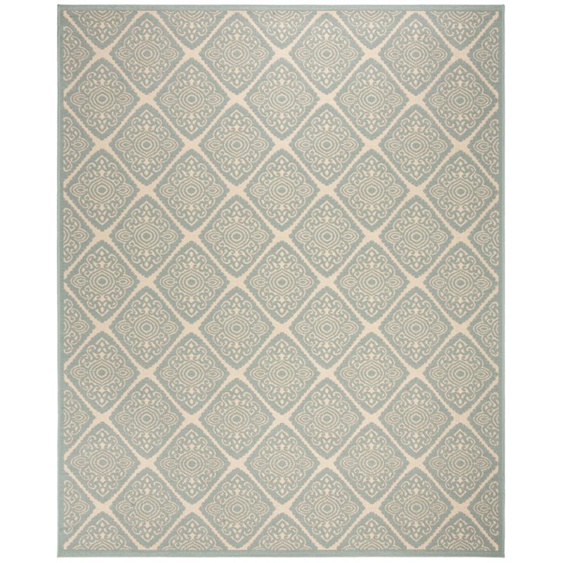 Safavieh Linden 100 9' x 12' Rug in Cream and Aqua