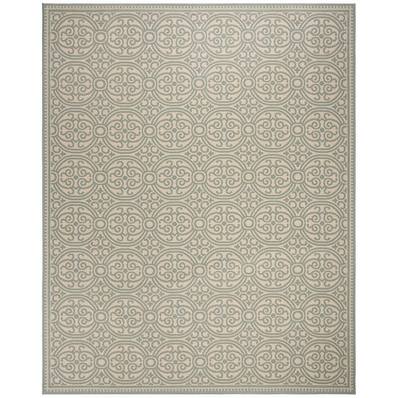 Safavieh Linden 100 9' x 12' Rug in Aqua and Cream