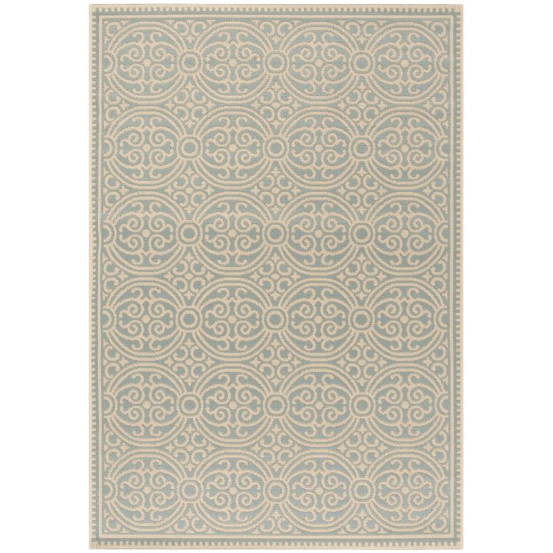Safavieh Linden 100 4' x 6' Rug in Cream and Aqua