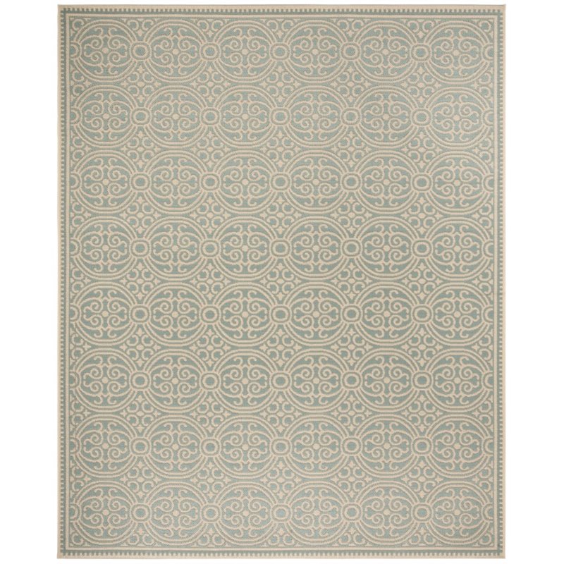 Safavieh Linden 100 8' x 10' Rug in Cream and Aqua