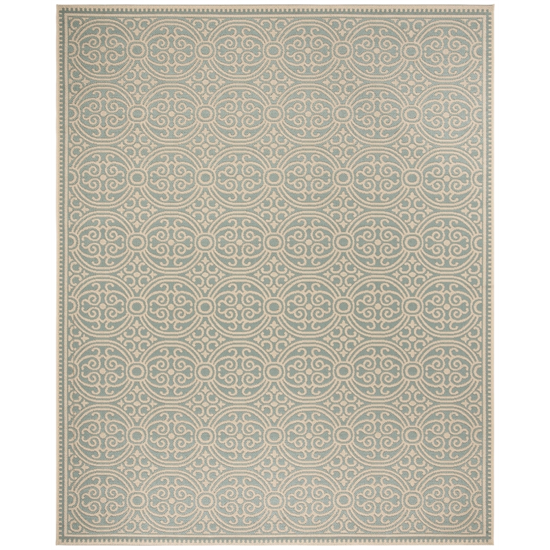 Safavieh Linden 100 9' x 12' Rug in Cream and Aqua
