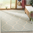 Safavieh Linden 100 8' x 10' Rug in Aqua and Cream