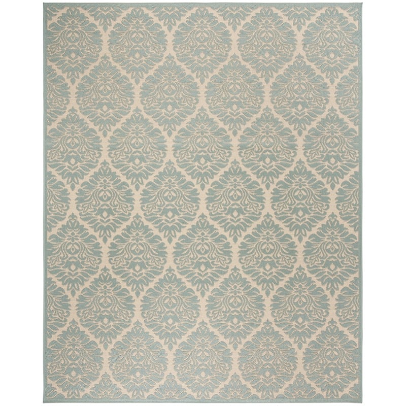 Safavieh Linden 100 8' x 10' Rug in Aqua and Cream